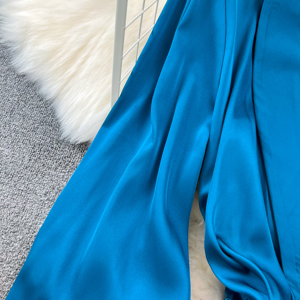 Asymmetric Ruffled Hem A-line Dress