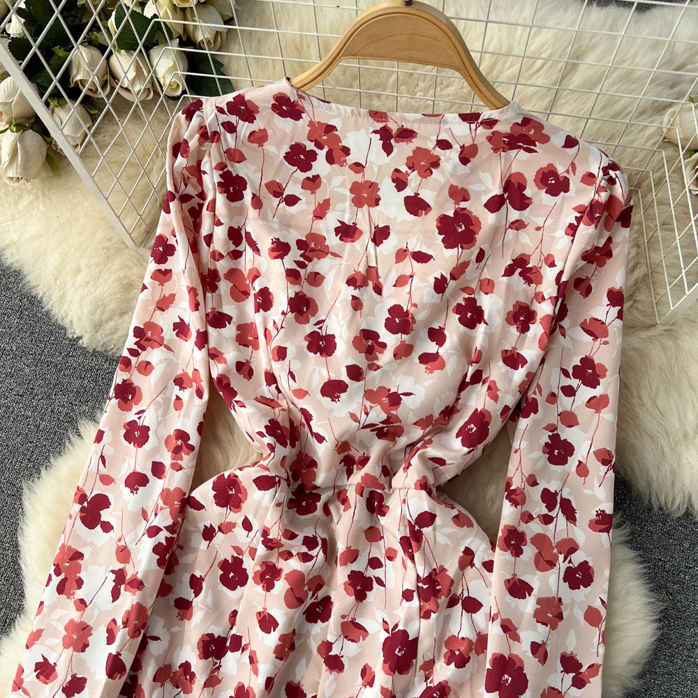 Fairy V-neck Floral Printed Dress