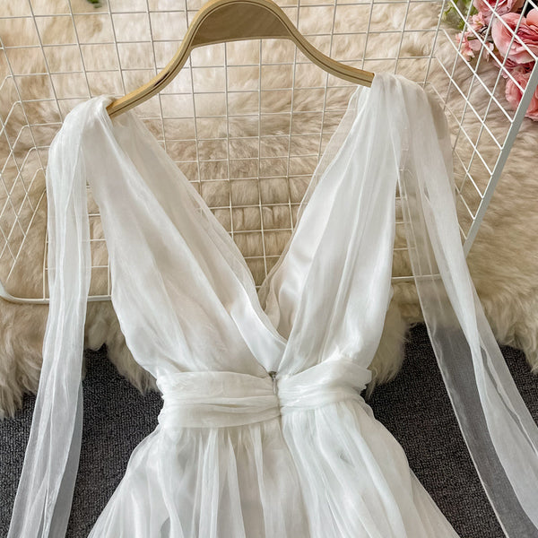 Fairy Lace V-neck Maxi Dress