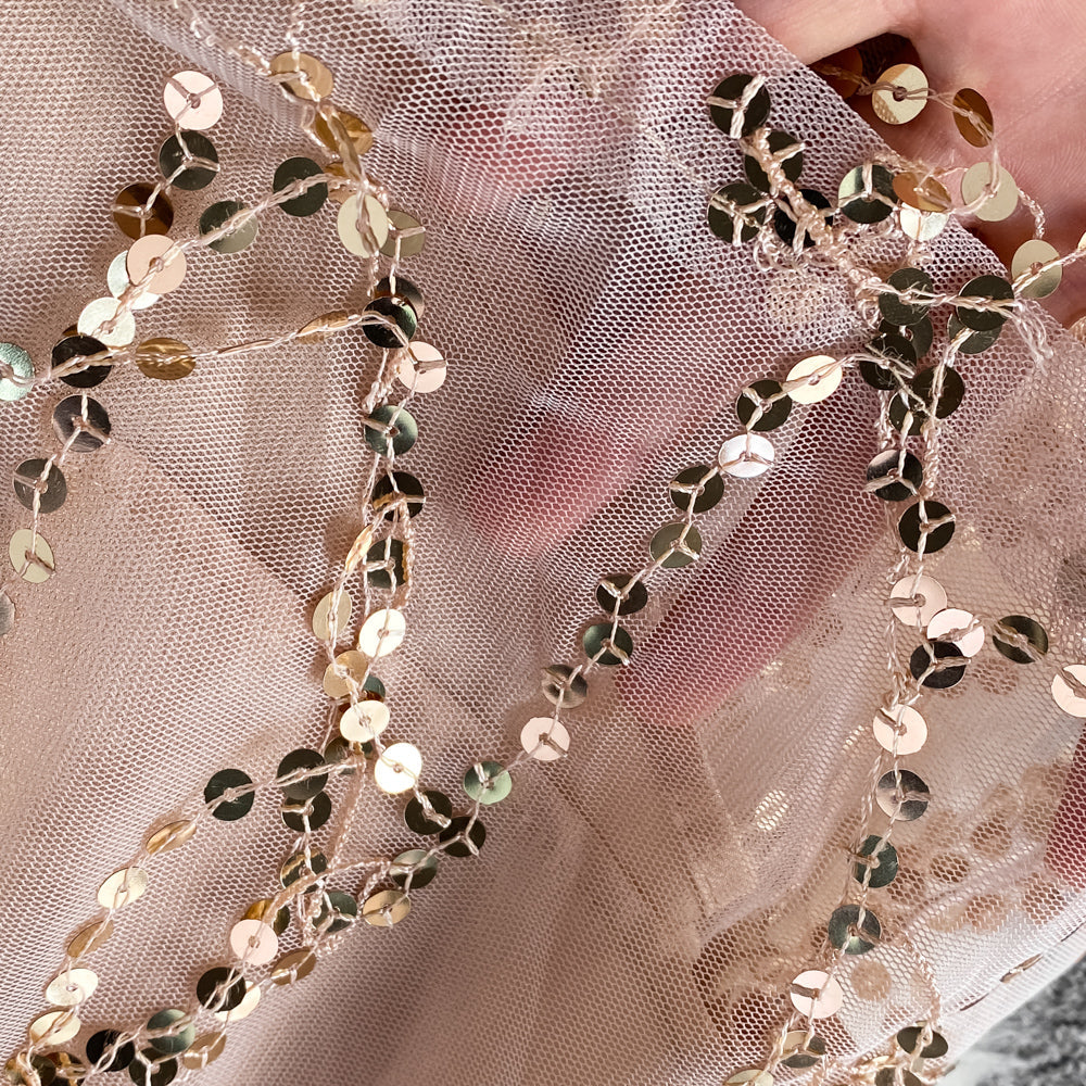 V-neck Backless Sequin Slip Dress