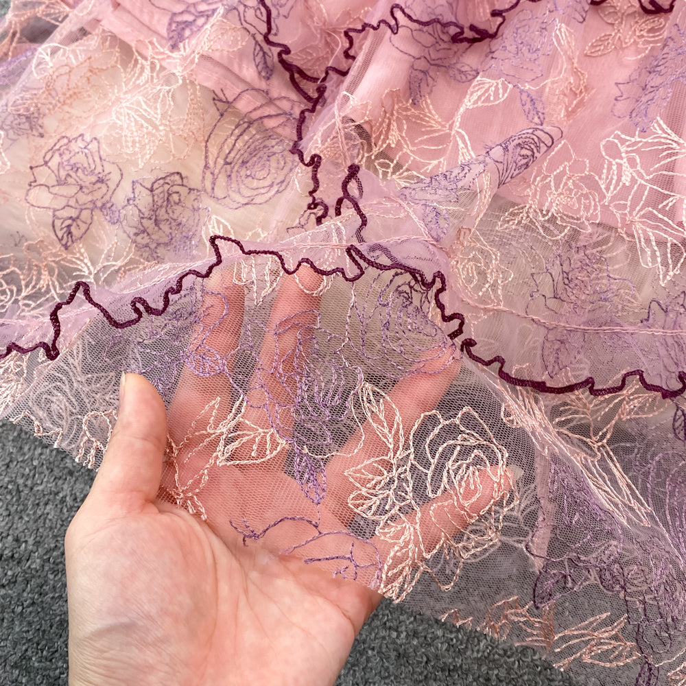 Fairy Beaded Lace Puffy Dress