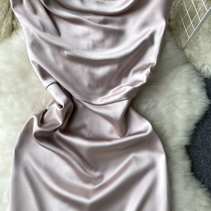Elegant Slim Fit Satin Dress