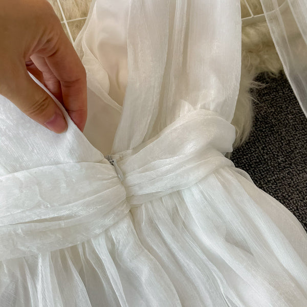 Fairy Lace V-neck Maxi Dress