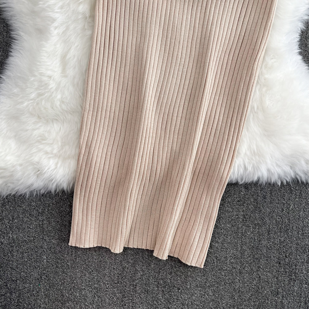 Loose Cardigan&Slip Dress Knitted 2Pcs
