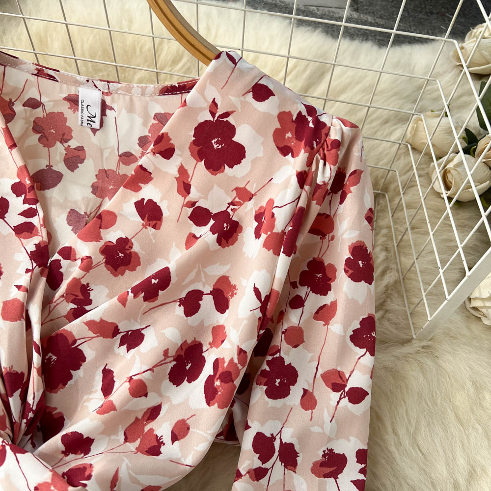 Fairy V-neck Floral Printed Dress