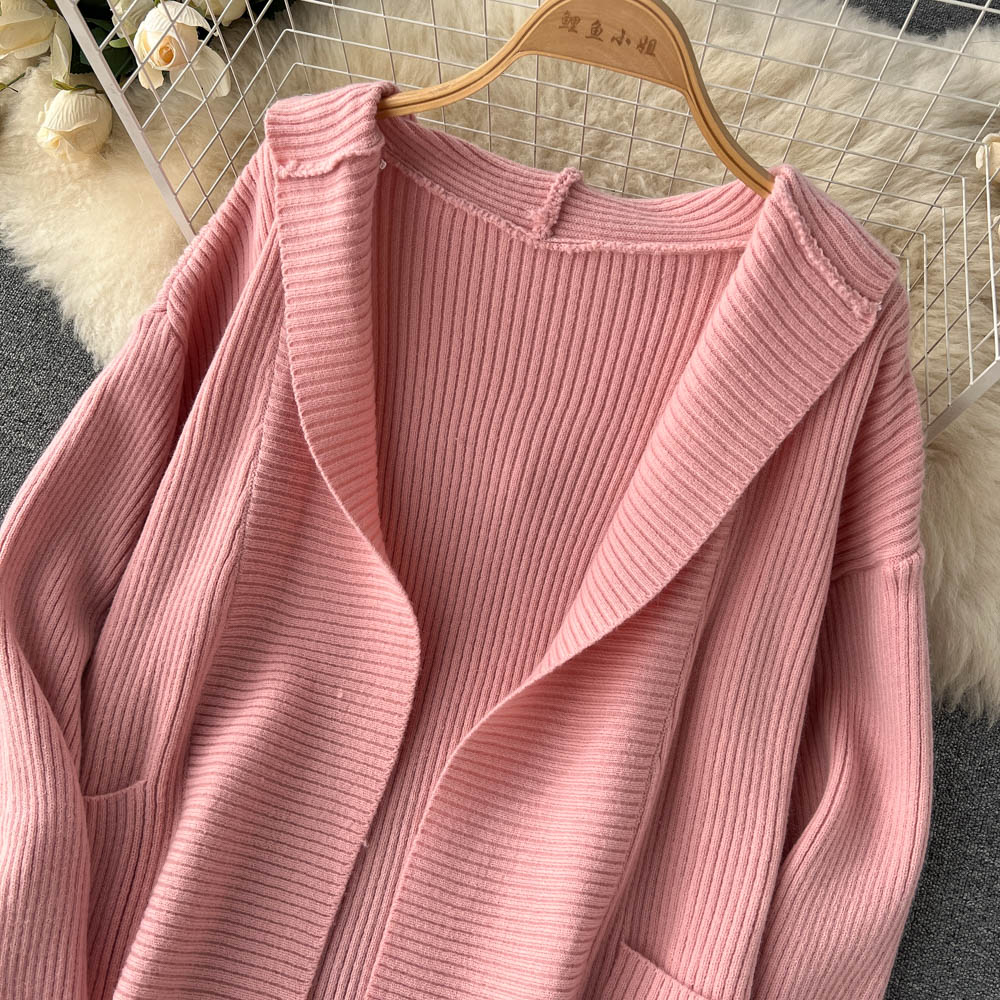 Loose-fitting Cardigan&Slip Dress Knitted 2Pcs