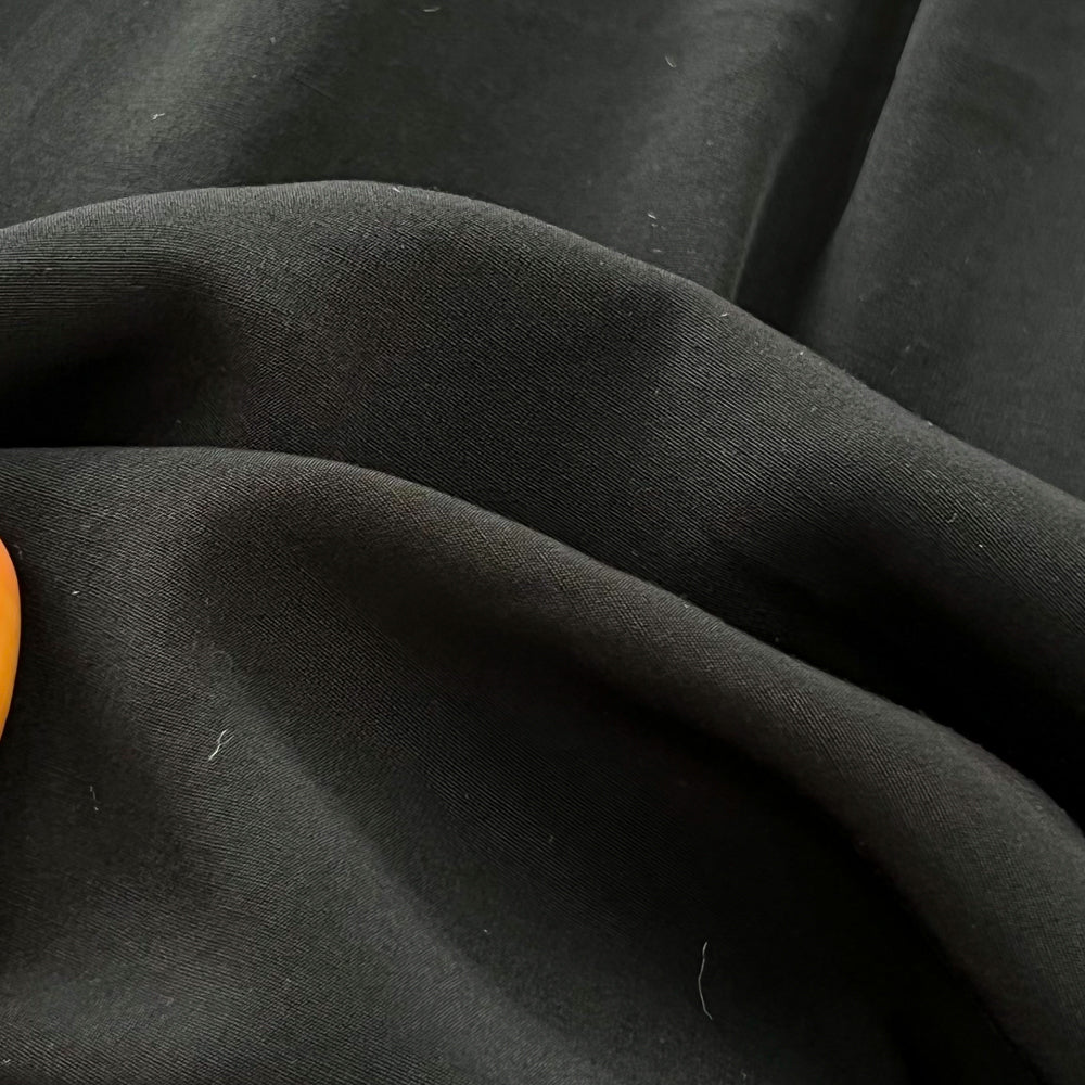 Elegant Slant Collar Pleated Black Dress