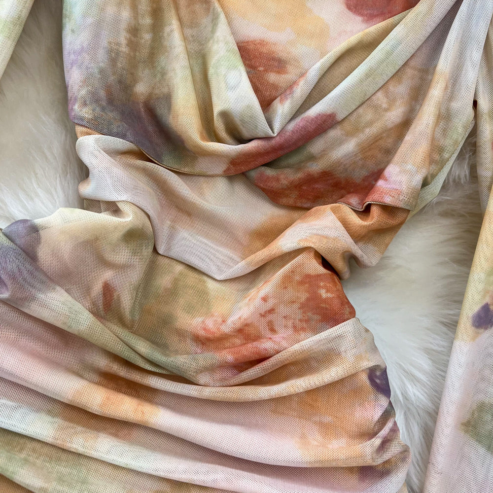 Fransız Tarzı Tie-dye File Elbise