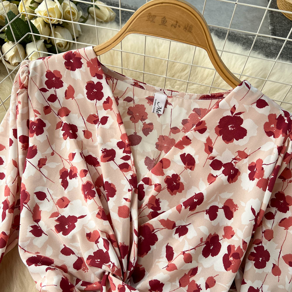 Fairy V-neck Floral Printed Dress