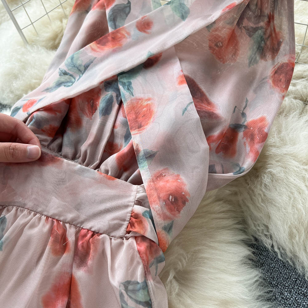 Sexy Backless Layered Dress