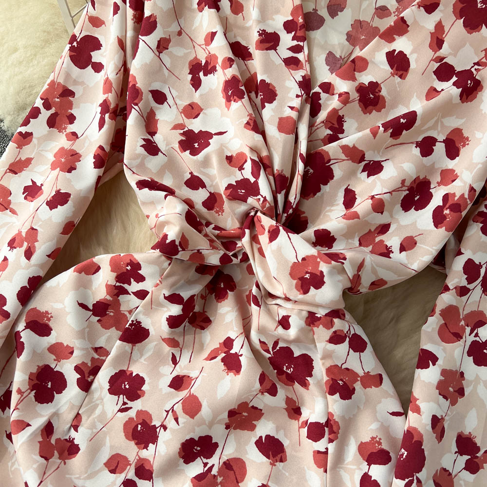 Fairy V-neck Floral Printed Dress