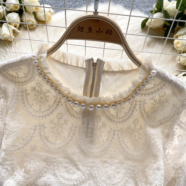 French Style Beaded Lace Dress
