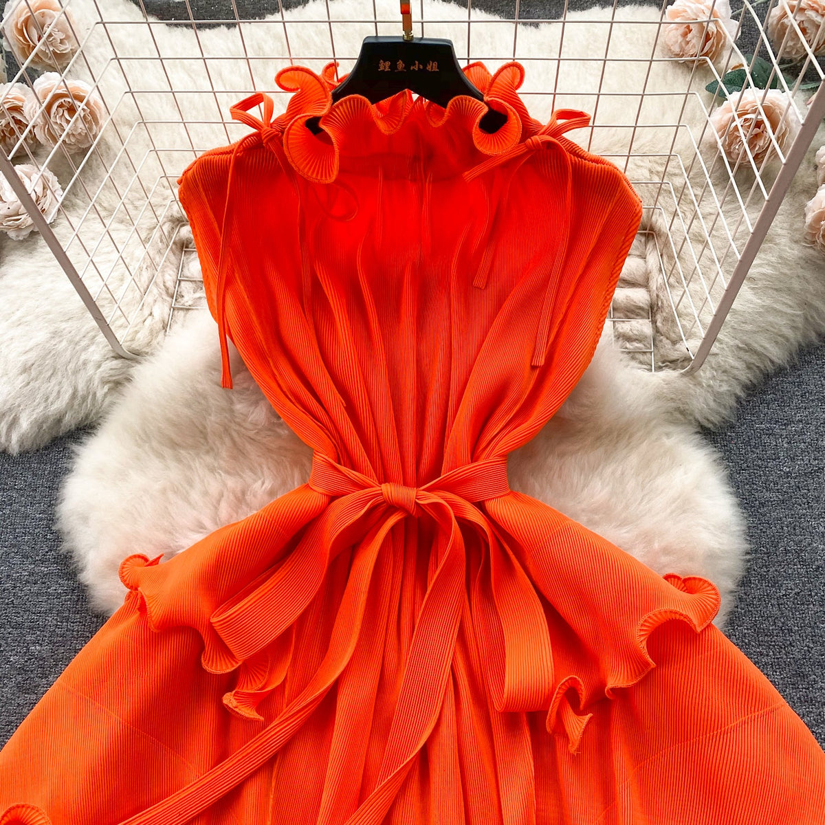 Sweetie Sleeveless Ruffled Chiffon Dress