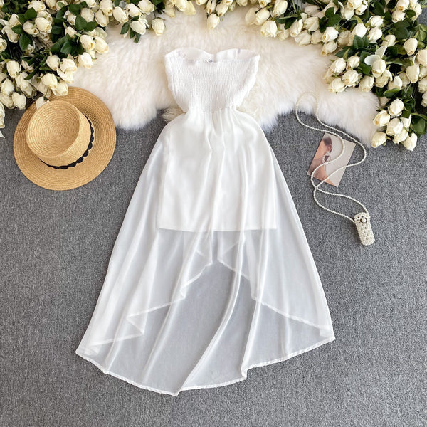 Off-shoulder Mesh Patchwork Dress