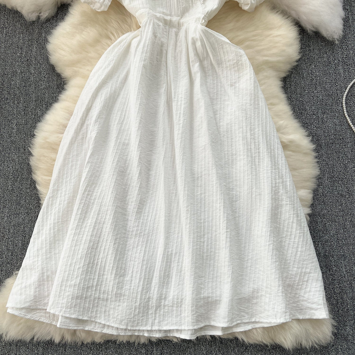 Sweetie White Lace Trim Dress