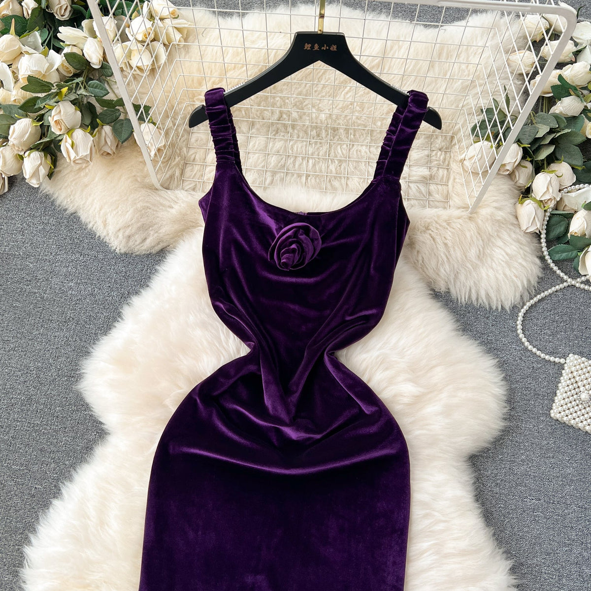 Delicate 3d Ruffled Floral Slip Dress