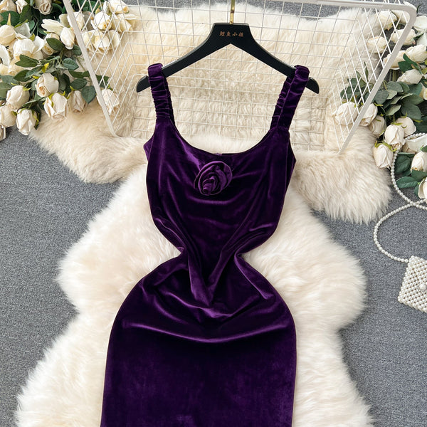 Delicate 3d Ruffled Floral Slip Dress
