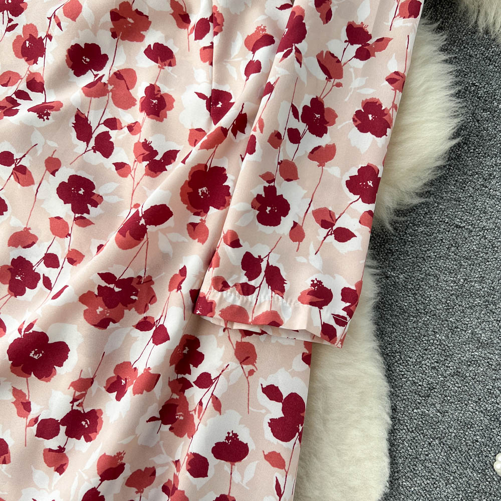Fairy V-neck Floral Printed Dress