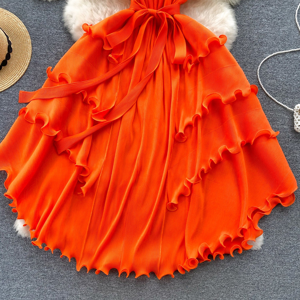 Sweetie Sleeveless Ruffled Chiffon Dress