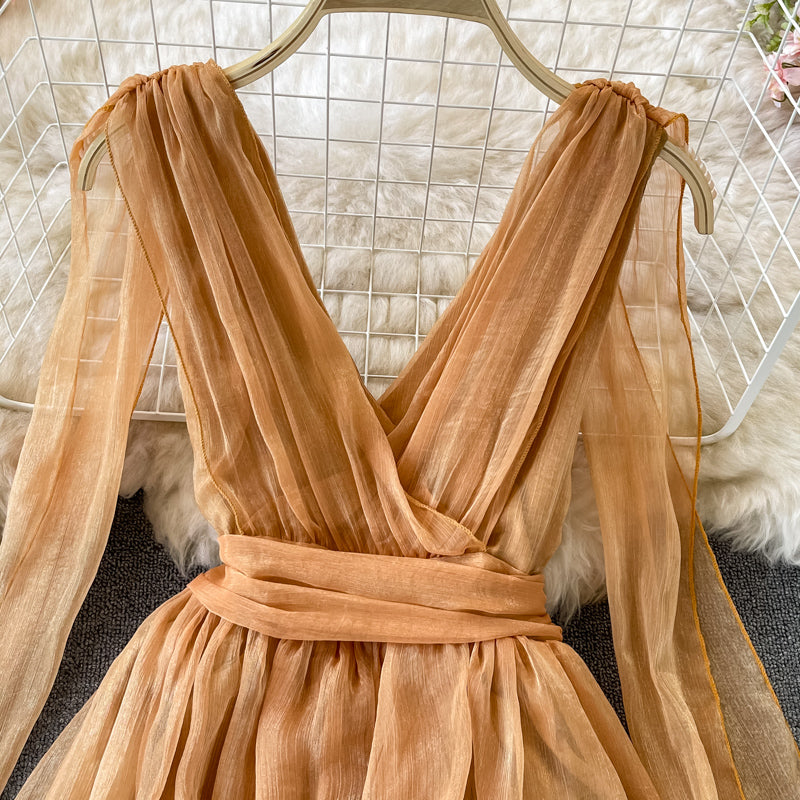 Fairy Lace V-neck Maxi Dress
