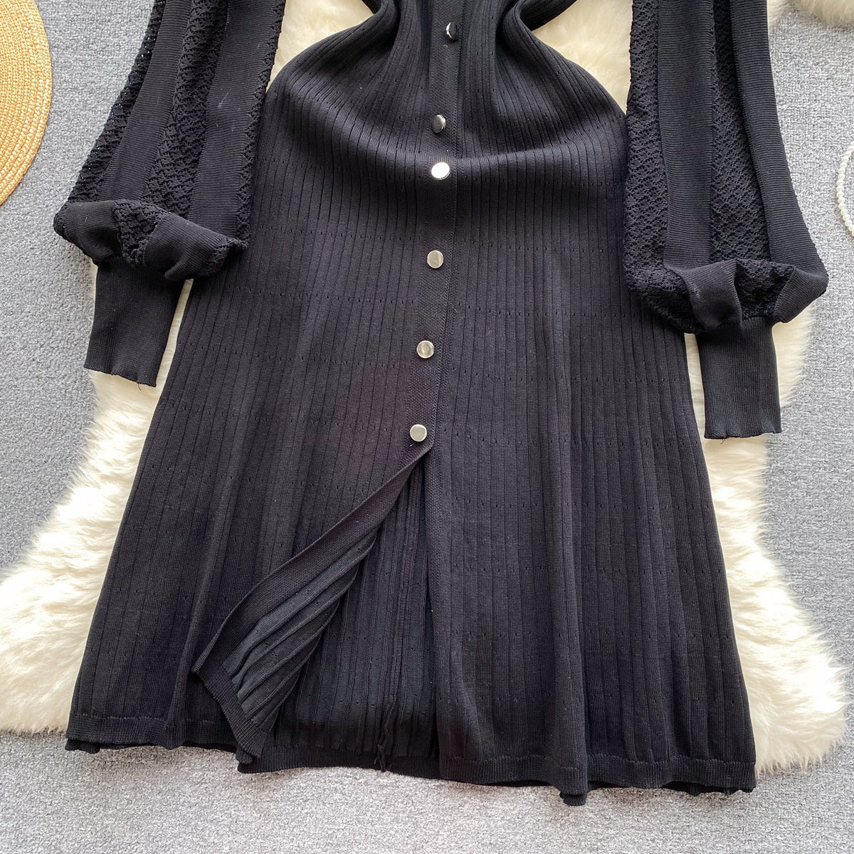 Fairy Lapel Single-breasted Shirt Dress
