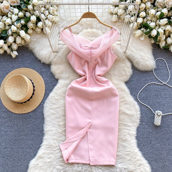 Fairy Knotted Mesh Slip Dress