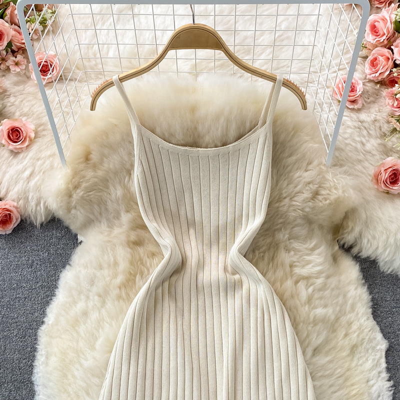 Stretch Knitted Halter Dress