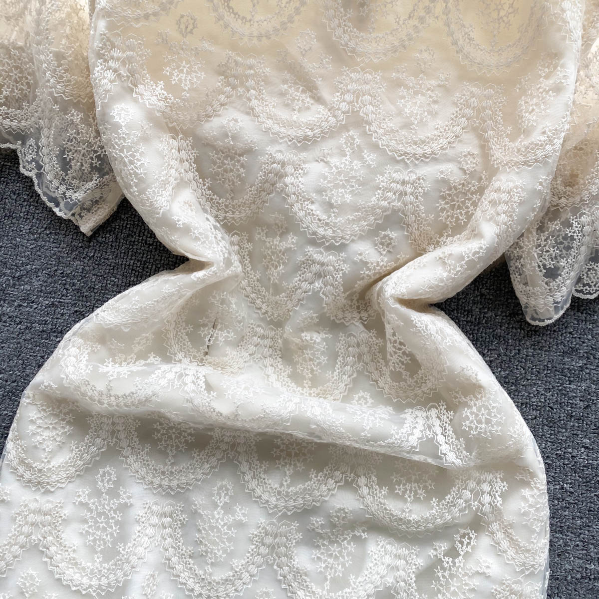 French Style Beaded Lace Dress