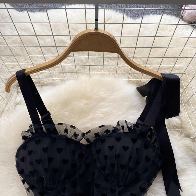 French Style Fairy Mesh Puffy Dress