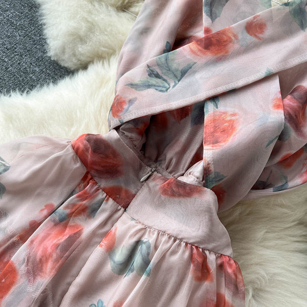 Sexy Backless Layered Dress