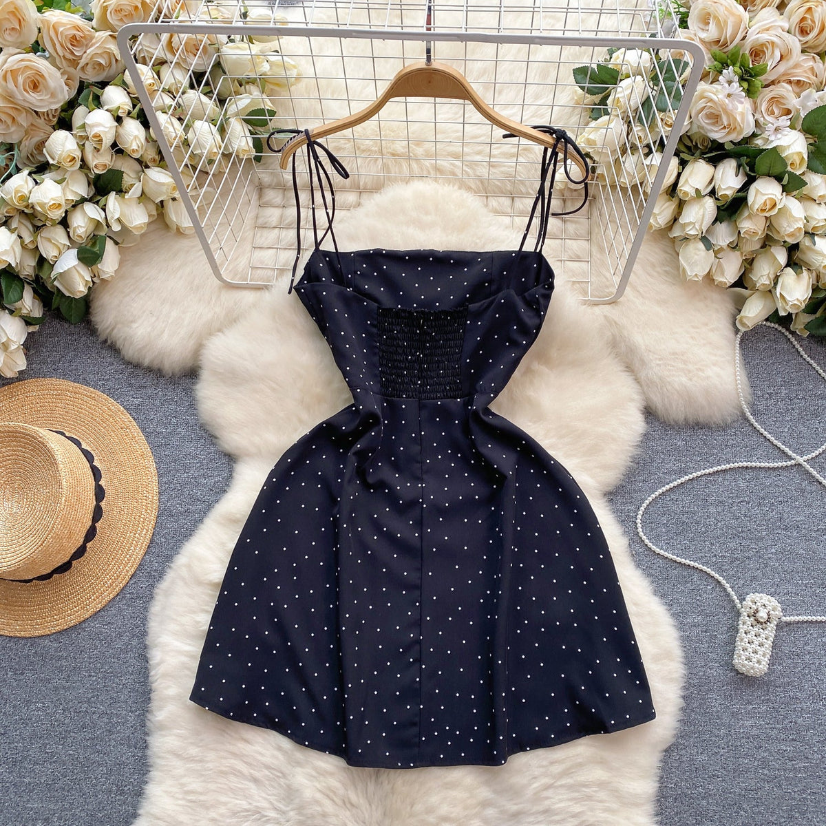 Cutie Polka Dot Black Dress