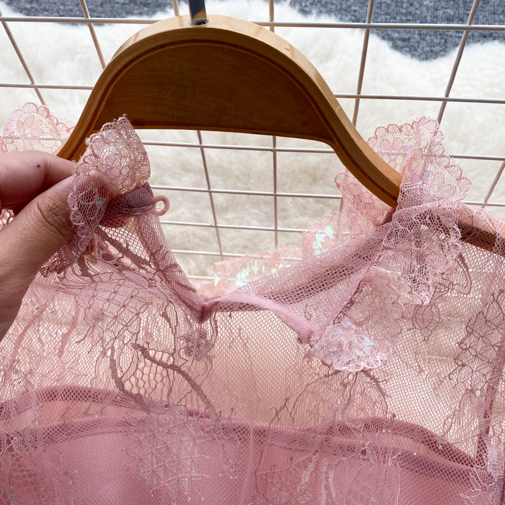 French Style Lace Cut-out Layered Dress