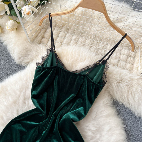 Sexy Lace Patchwork Slip Dress