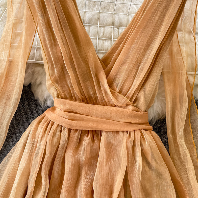 Fairy Lace V-neck Maxi Dress
