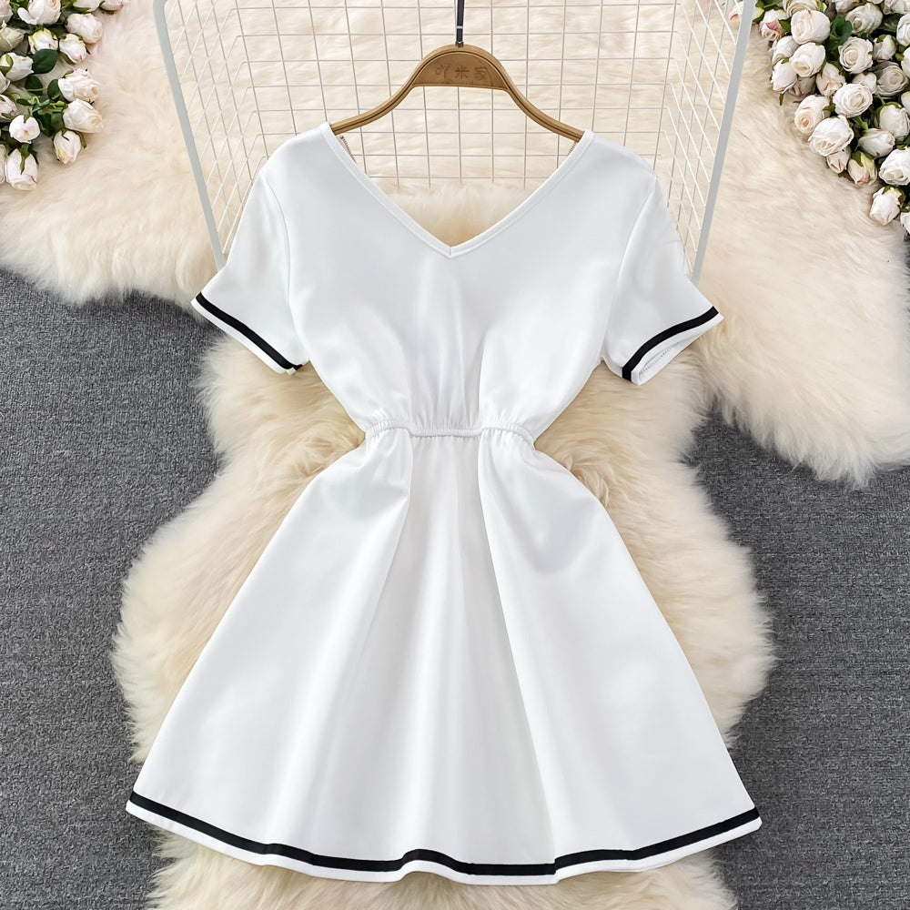Mariner Color Blocking V-neck Dress