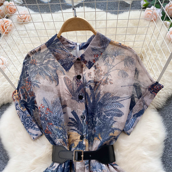 Elegant Printed Floral Dress