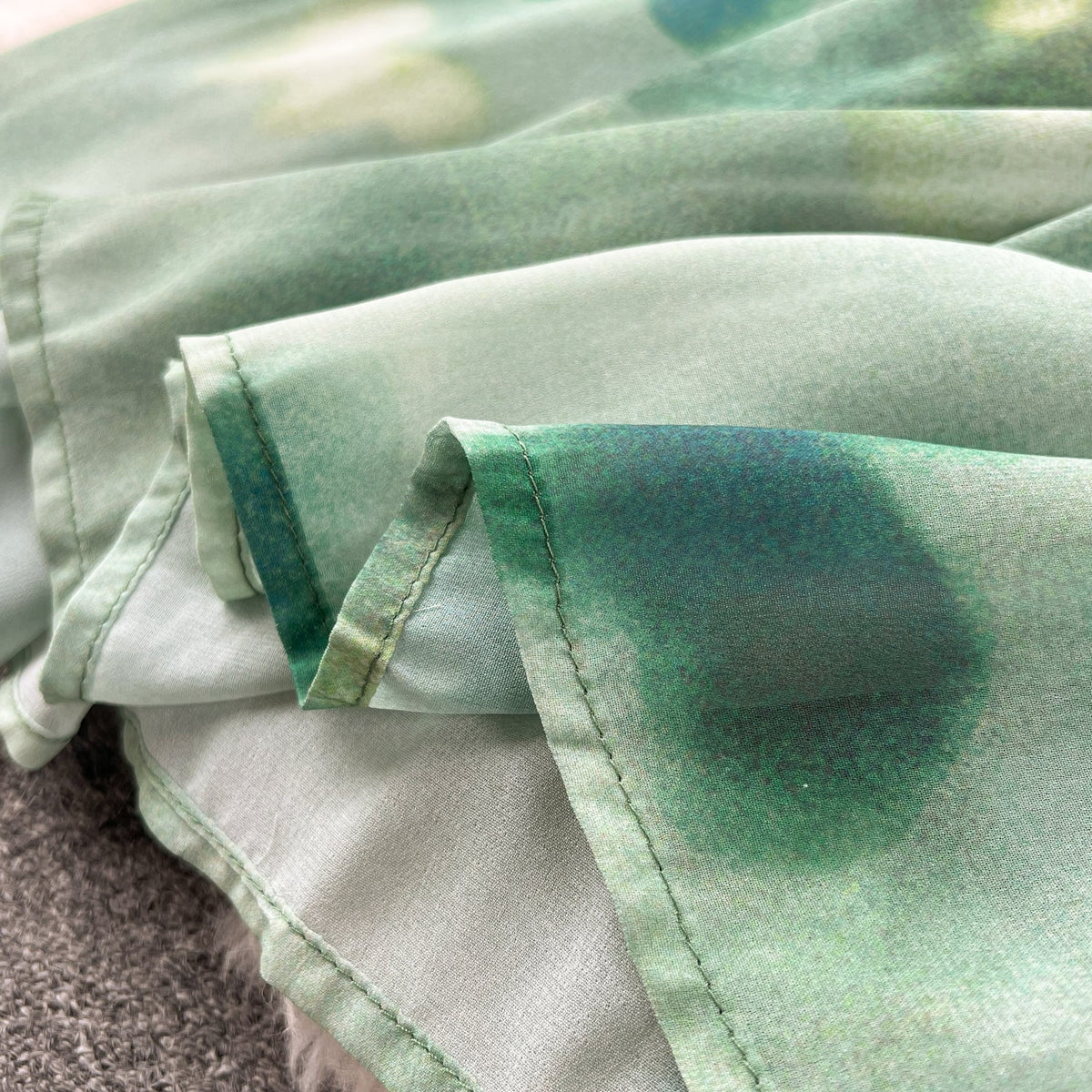 Fairy Green Mesh Loose-fit Halter Dress