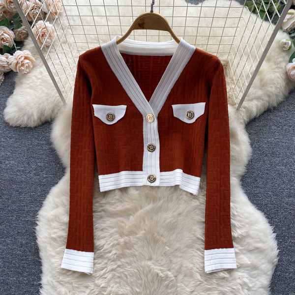 Knitted Cardigan&Slip Dress 2Pcs