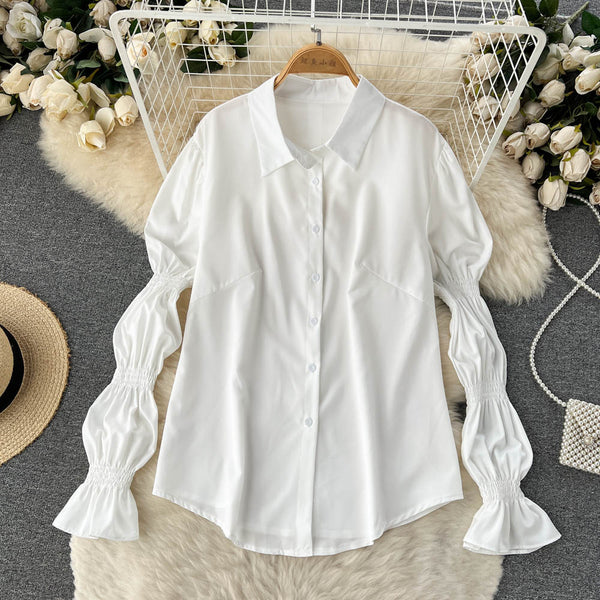 White Shirt Dress&Floral Camisole 2PCs