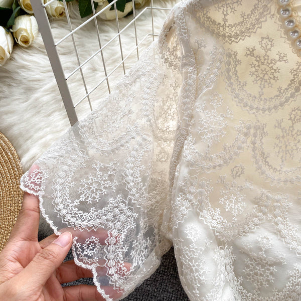 French Style Beaded Lace Dress