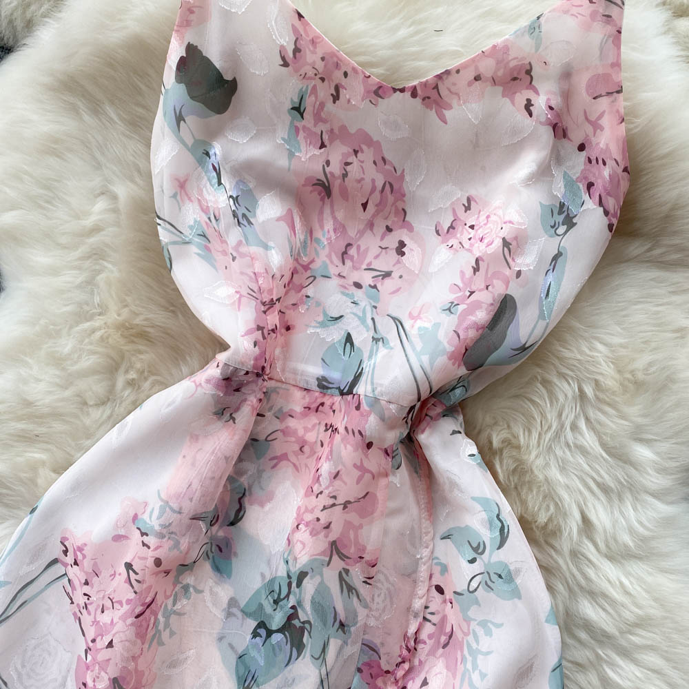 Summer Fairy Floral Chiffon Dress