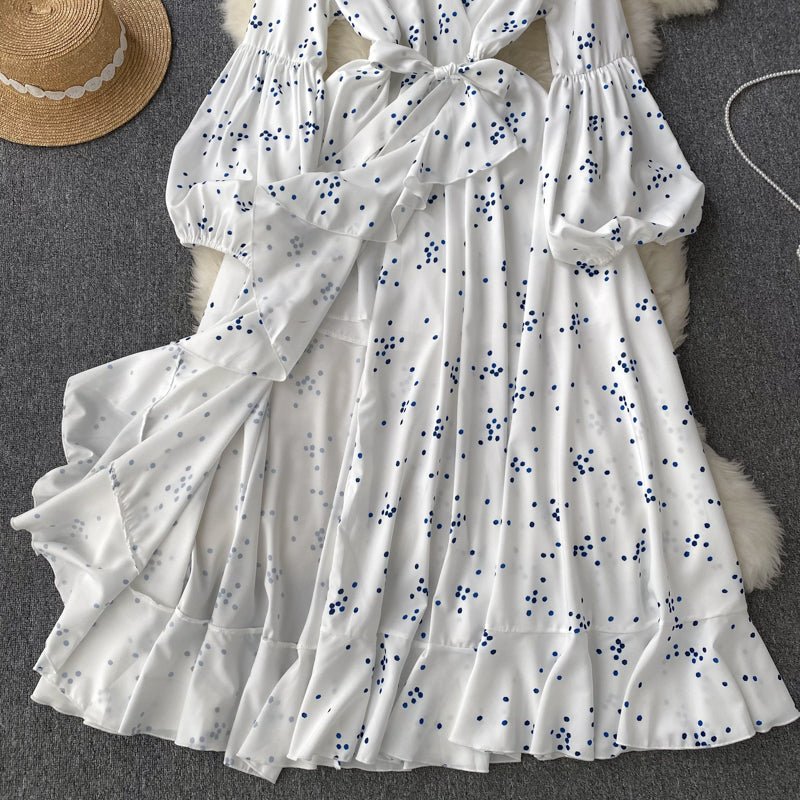 Fairy V-neck Floral Printed Dress