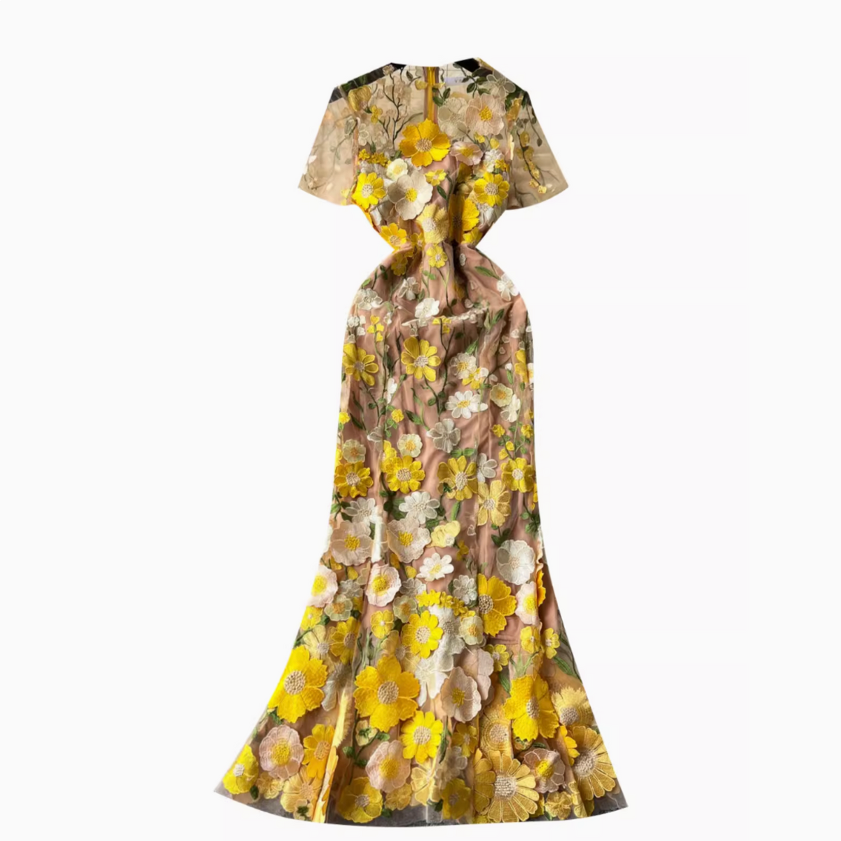 Niche 3d Flower Embroidered Dress