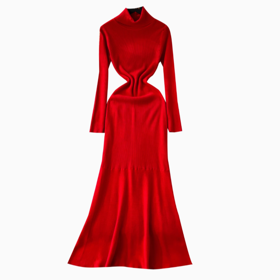 Bodycon Solid Color Knitted Dress