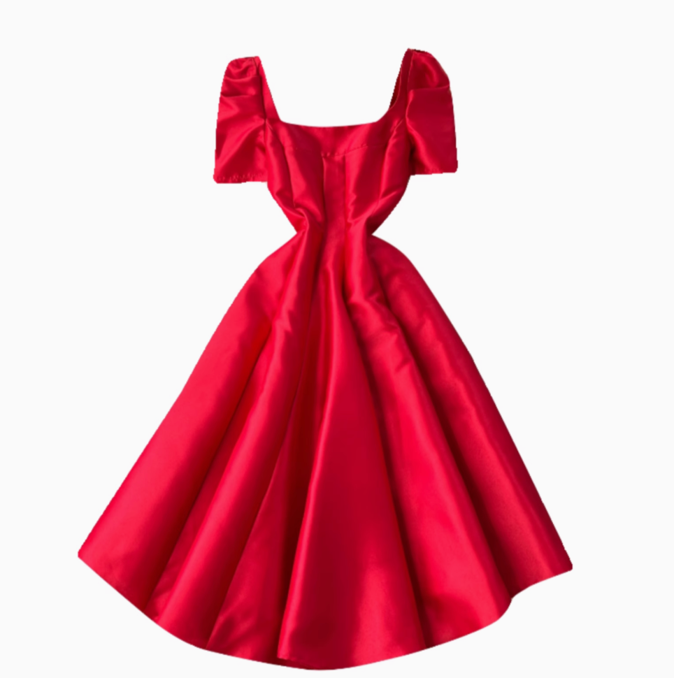 French Style A-line Ruffled Dress