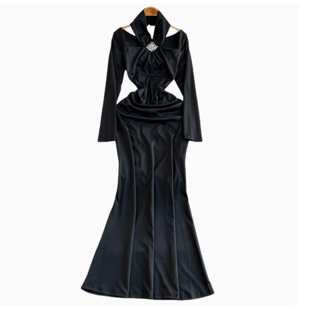 Sexy Waist-slimming Fishtail Halter Dress