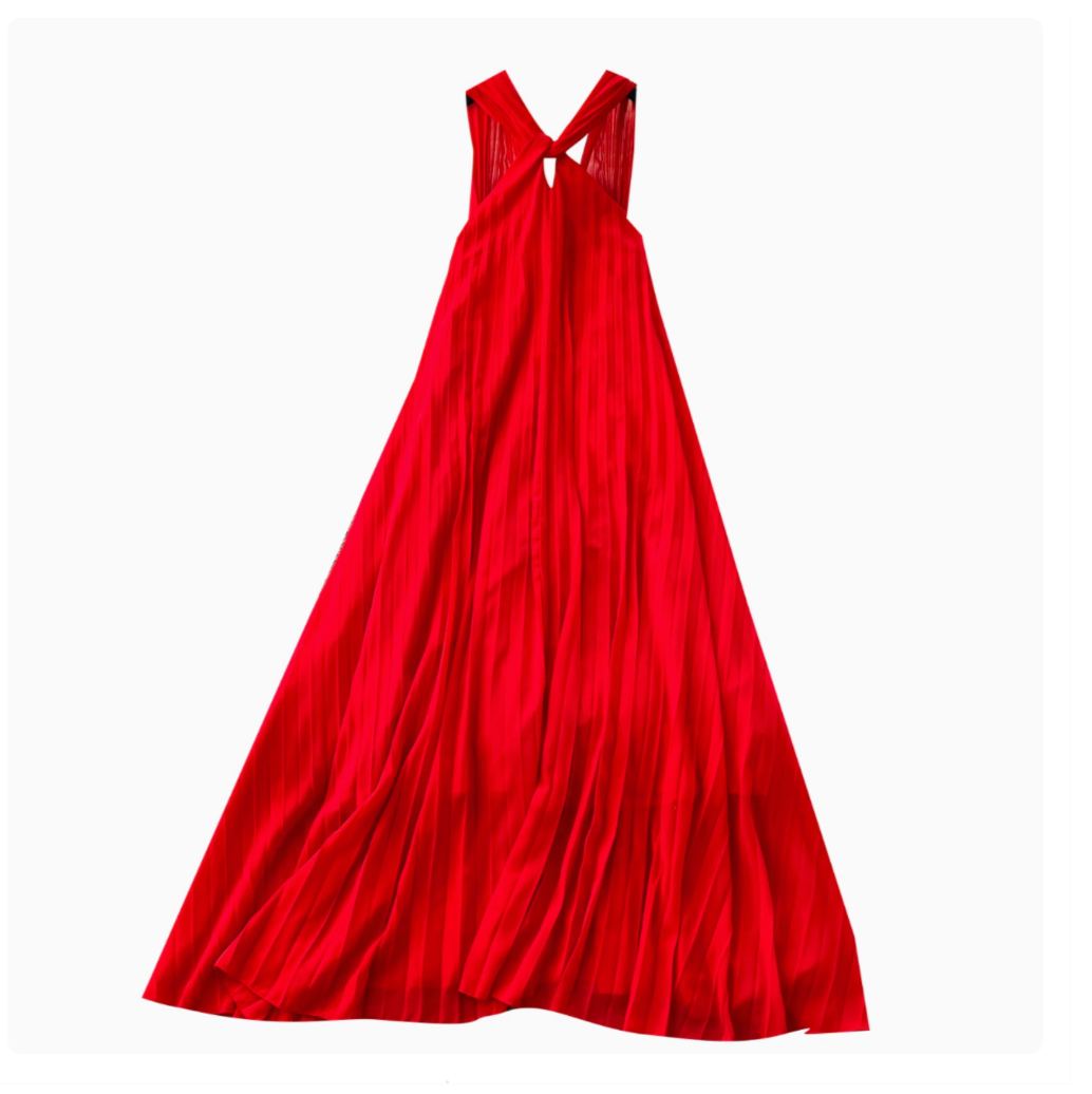 Solid Color Knotted Halter Dress
