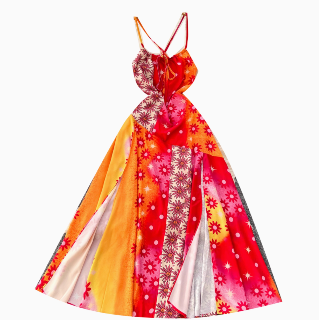 Bohemia Style Printed Halter Dress