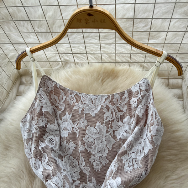 Sexy Backless Ruffled Hem Slip Dress