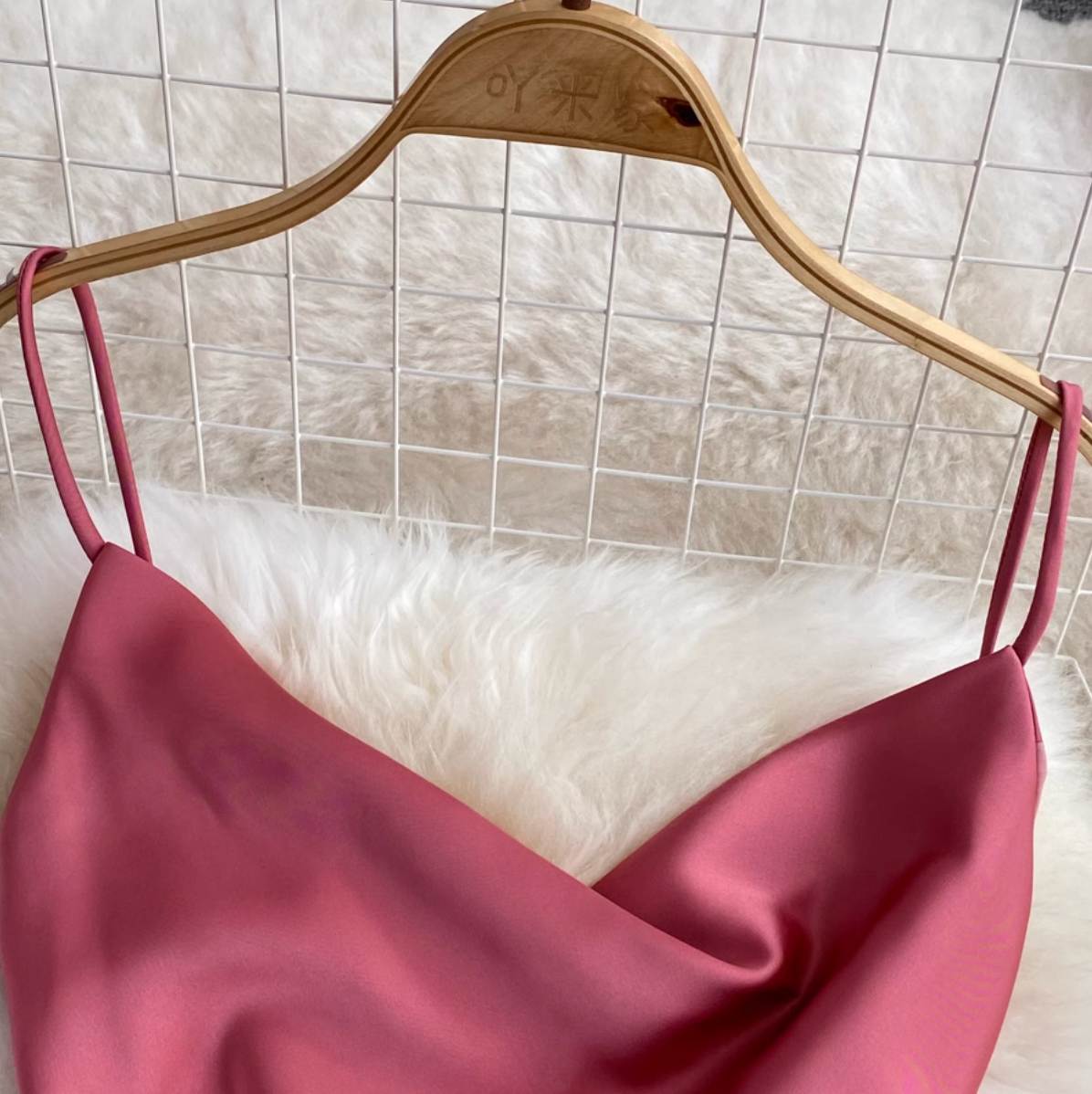 Draped Neckline Drawstring Slip Dress